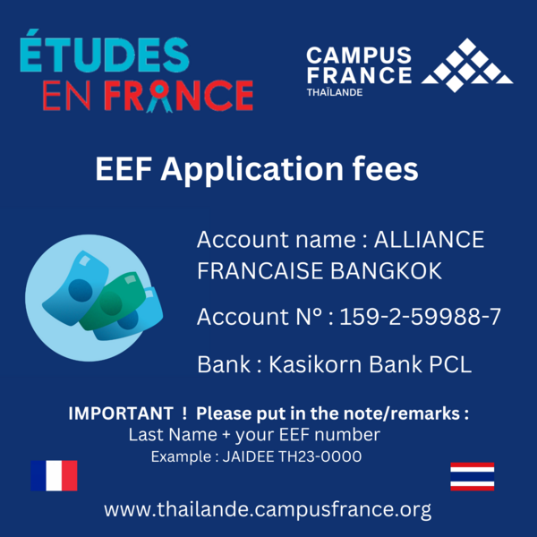 Alliance Française Bangkok account details.